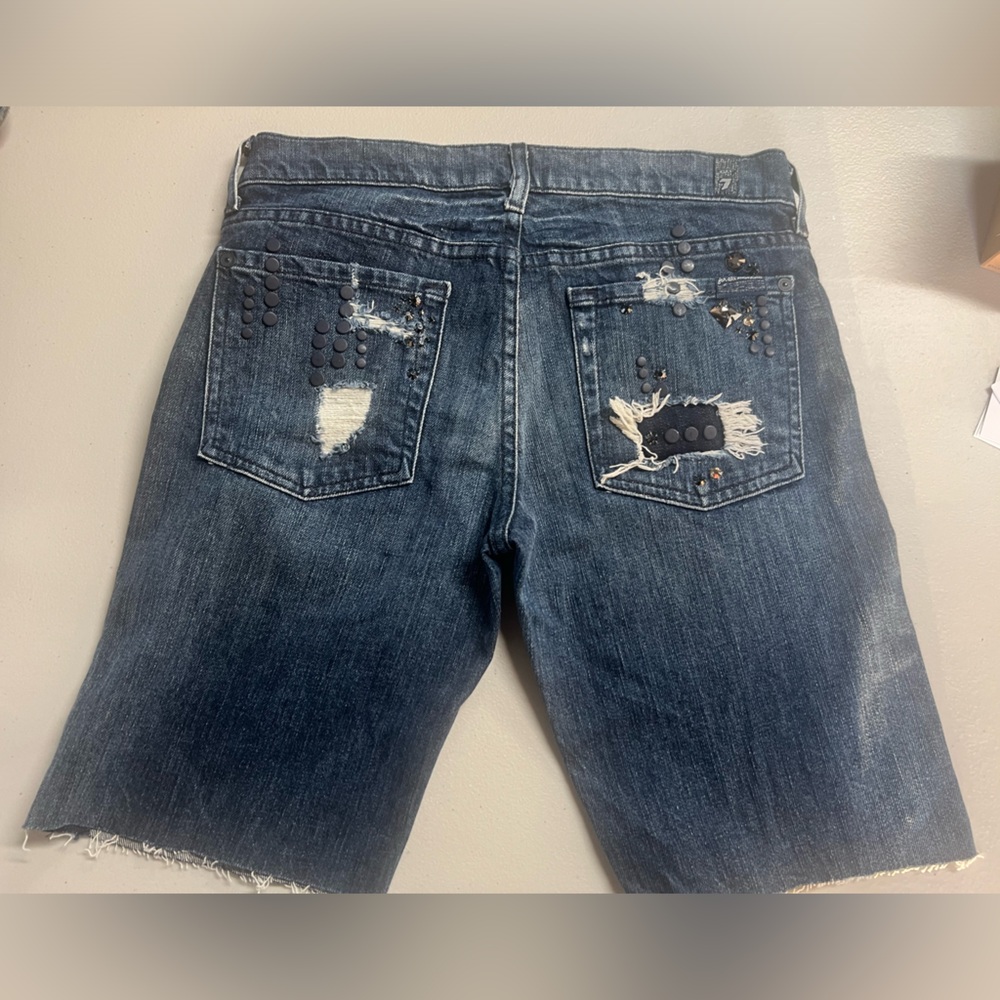 7 for all Mankind Doja Style Bermuda Cut-Off Shorts